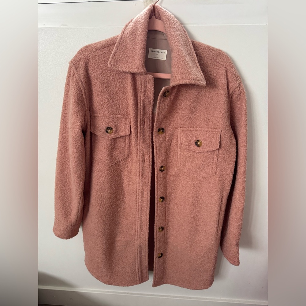 Jackson Rowe Pink Teddy Jacket - XS NWOT